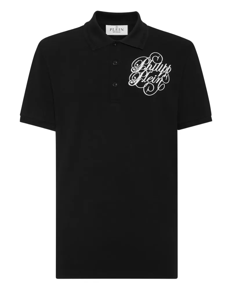 Philipp Plein Full Stones Coursive Poloshirt - Schwarz Schwarz