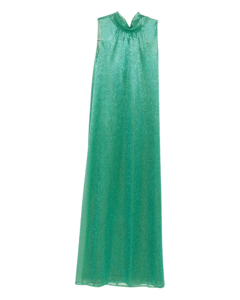 Talbot Runhof Ärmelloses Kleid mit Stehkragen - Grün Grün