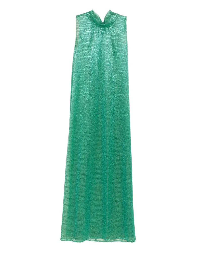 Talbot Runhof Ärmelloses Kleid mit Stehkragen - Grün Grün