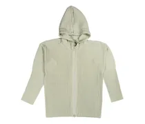 pleated hooded jacket