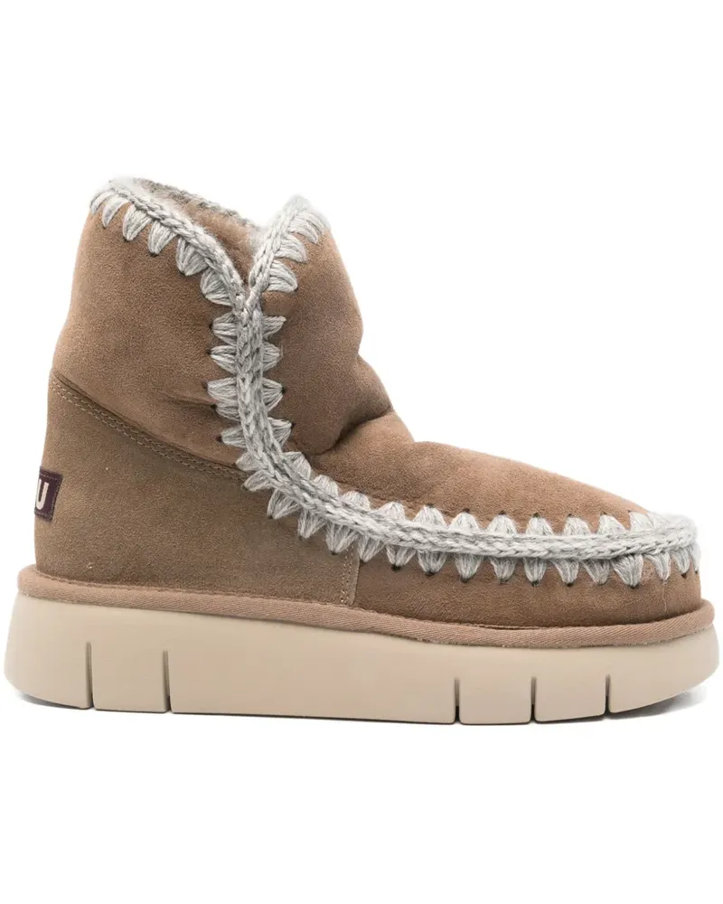 Mou Eskimo 18 double face sheepskin boots - Nude Nude