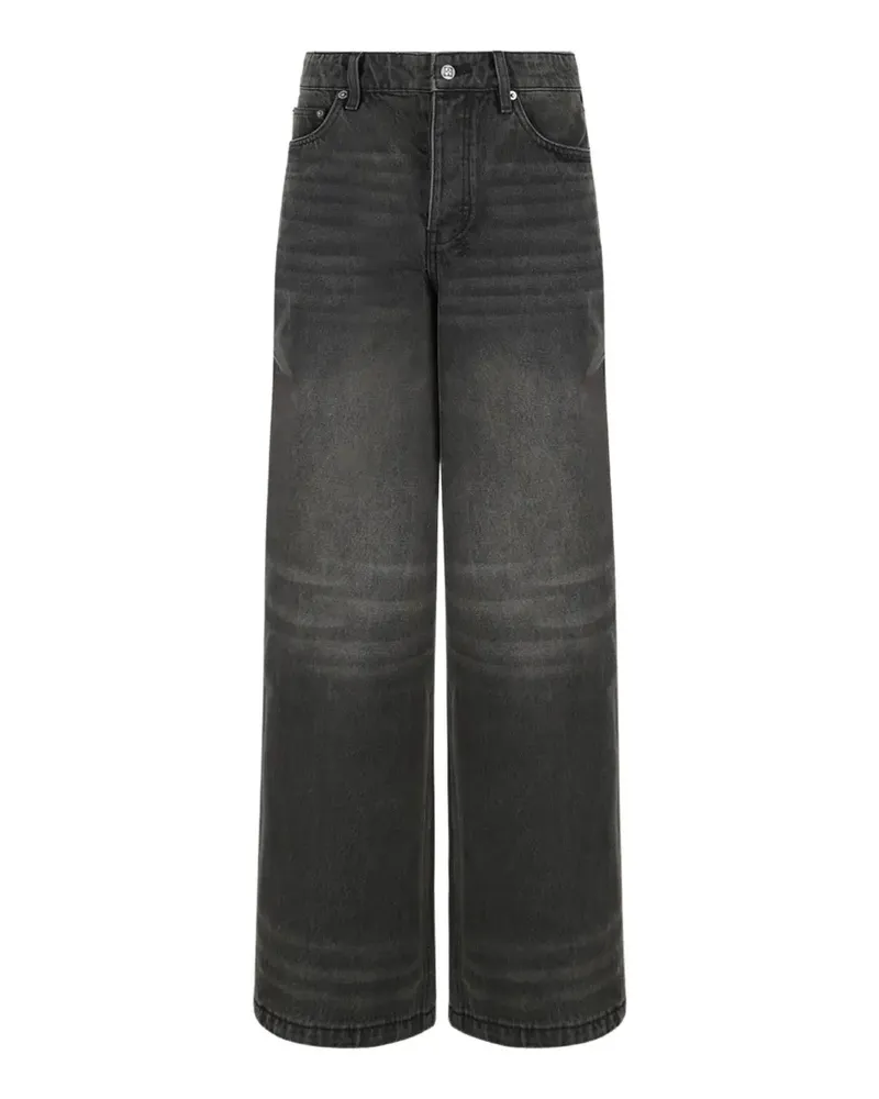 ksubi Ausgeblichene Wide-Leg-Jeans - Grau Grau