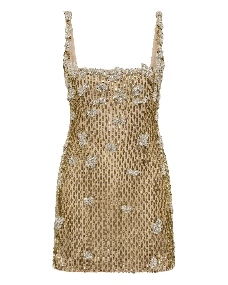 Rachel Gilbert Solana Cocktailkleid mit Perlen - Gelb Gelb