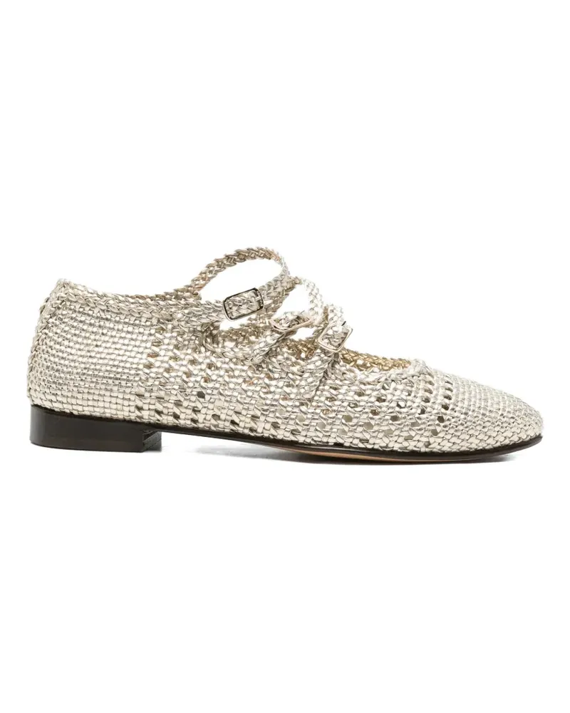 Carel braided strap flats - Silber Silber