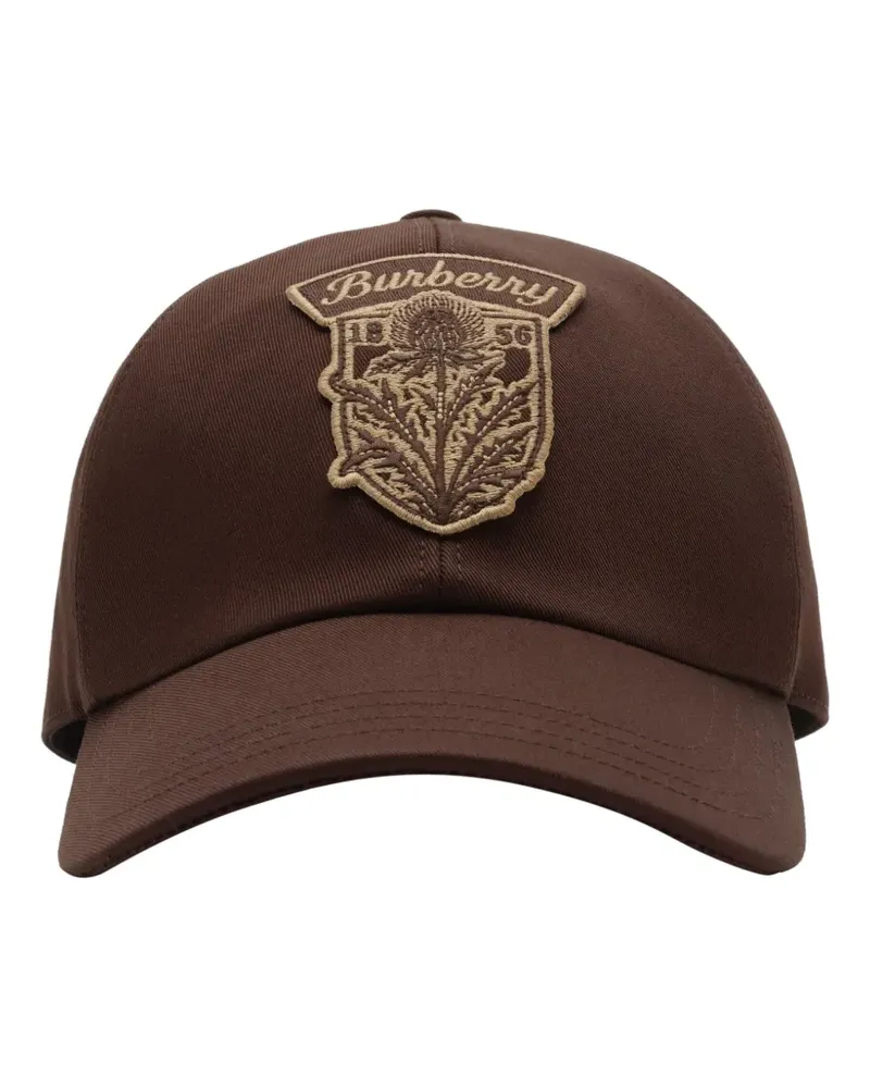 Burberry Thistle Shield Baseballkappe aus Gabardine - Braun Braun