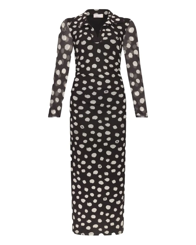 Liu Jo Kleid mit Polka Dots - Schwarz Schwarz