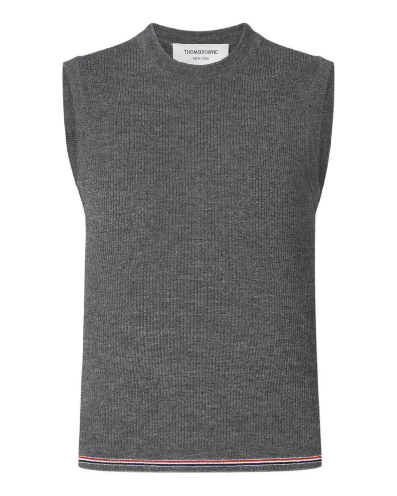Thom Browne Shell-Top mit RWB-Streifen - Grau Grau