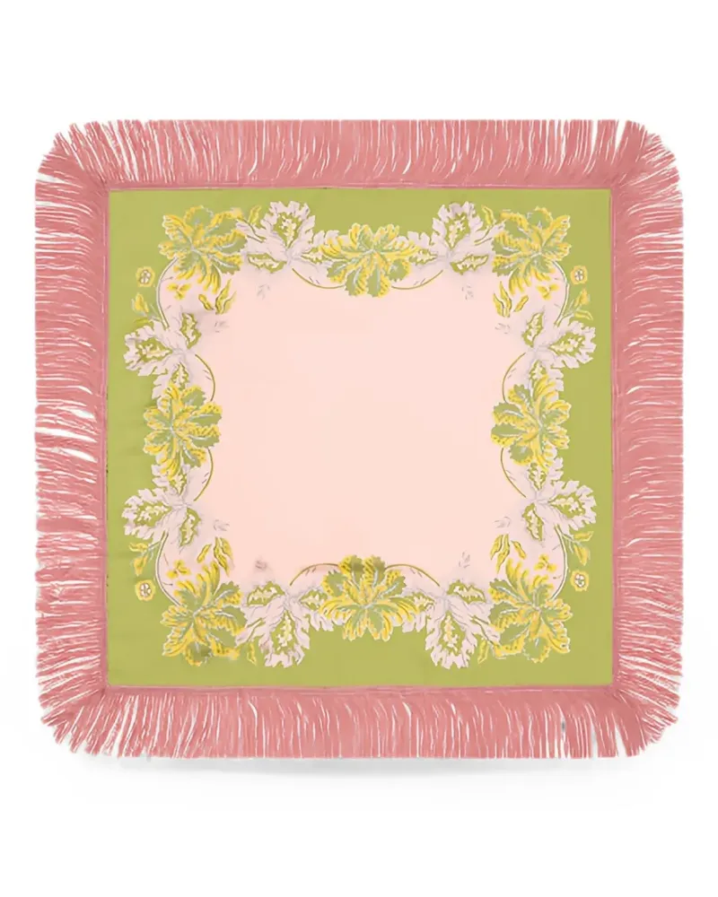 La DoubleJ reversible fringe-trim scarf - Rosa Rosa
