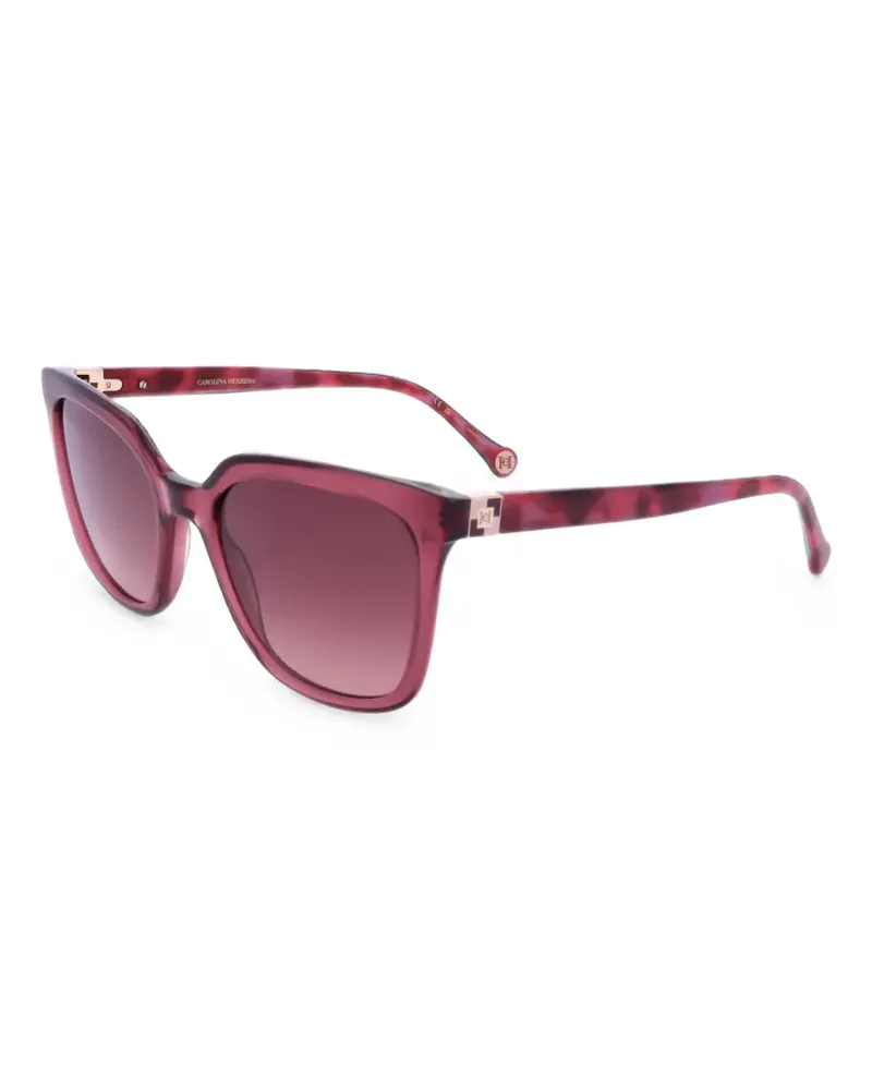 Carolina Herrera New York tortoiseshell-effect geometric-frame sunglasses - Rot Rot