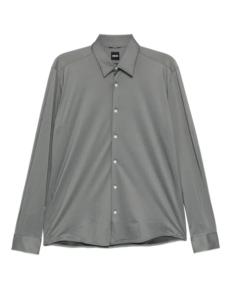 HUGO BOSS Klassisches Jerseyhemd - Grau Grau