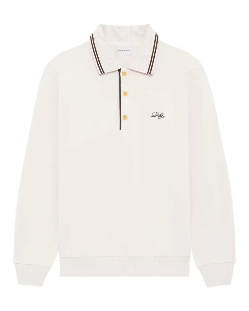Drôle de Monsieur Drôle logo-embroidered polo shirt - Nude Nude