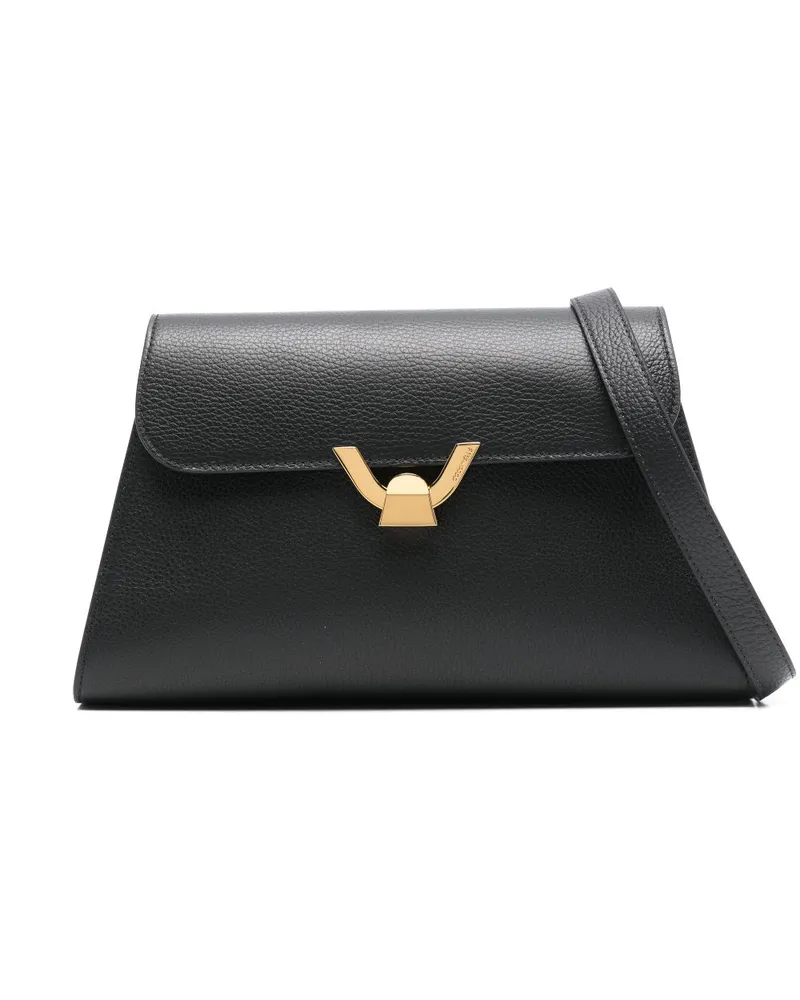 Coccinelle Mittelgroße Dew Schultertasche - Schwarz Schwarz