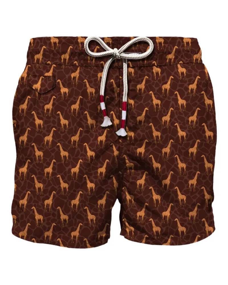 MC2 Saint Barth giraffe print swim shorts - Braun Braun