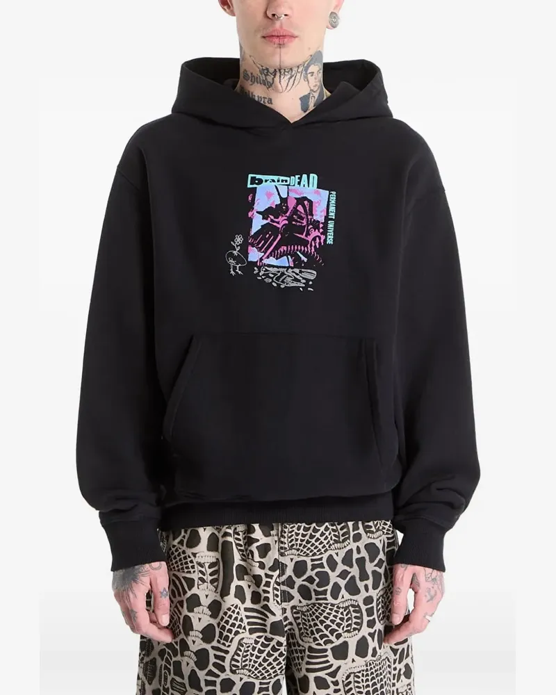 Brain Dead Permanent Universe hoodie - Schwarz Schwarz