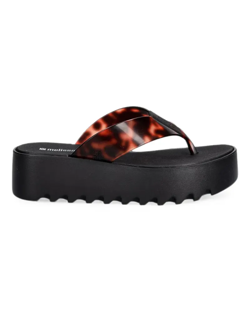 Melissa tortoiseshell-effect platform flip-flops - Schwarz Schwarz