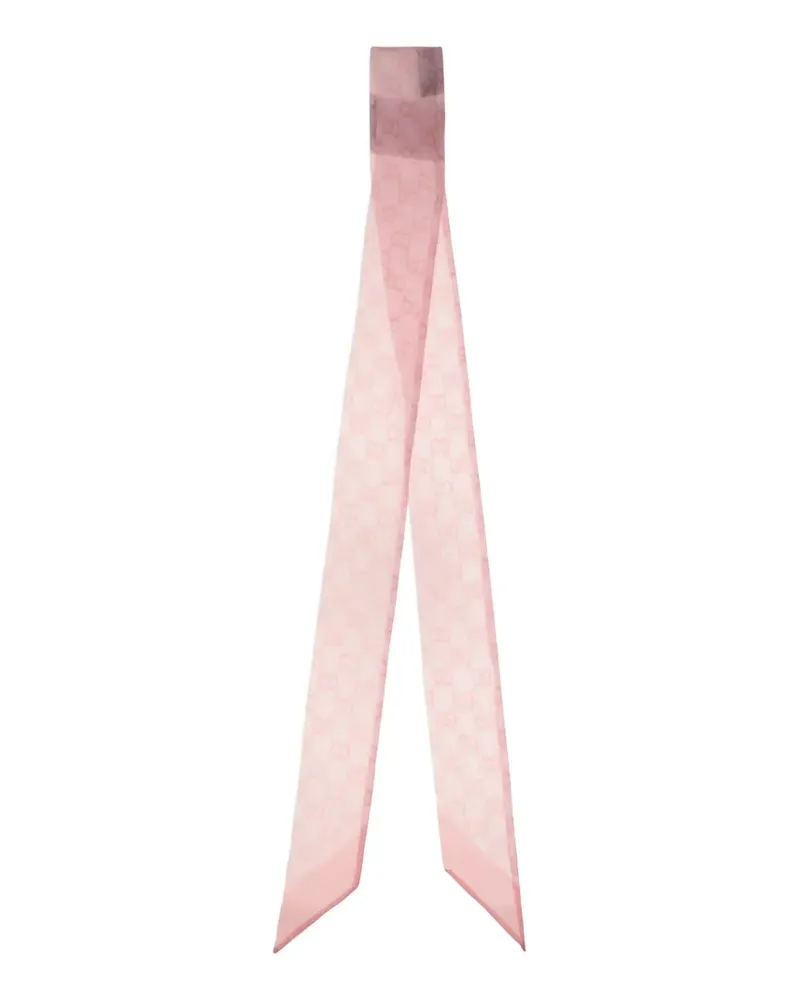 Gucci GG monogram-print silk ribbon scarf - Rosa Rosa