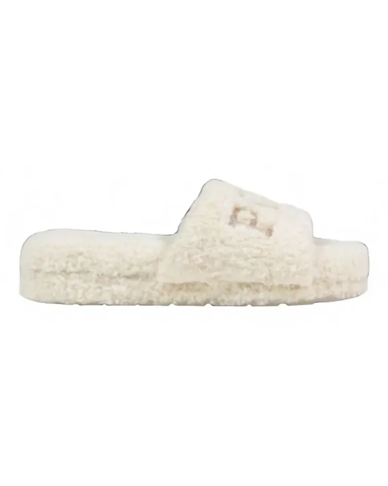 Ralph Lauren fleece logo-embroidered sandals - Nude Nude