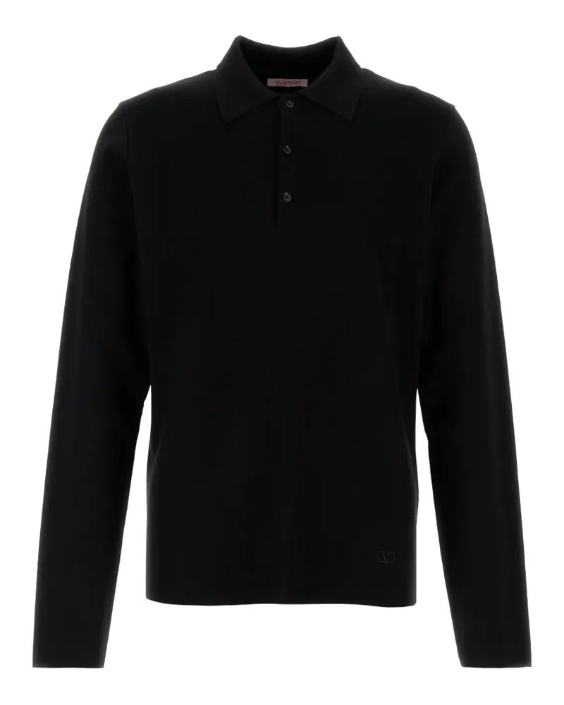 Valentino Garavani Langärmeliges Poloshirt - Schwarz Schwarz