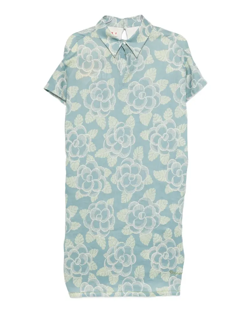 Marni floral collar dress - Blau Blau