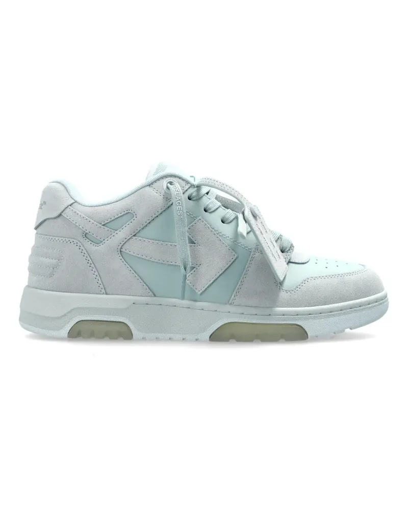 OFF-WHITE Out of Office suede arrow-appliqué sneakers - Blau Blau