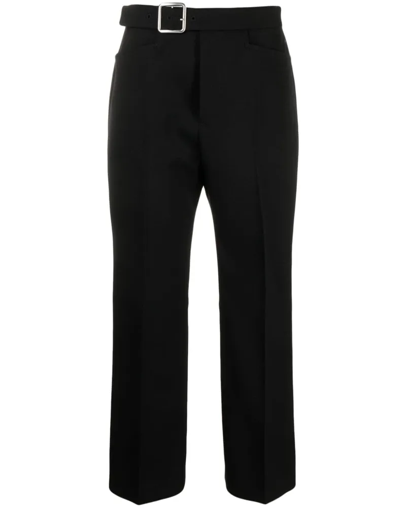 Jil Sander Cropped-Hose mit Gürtel - Schwarz Schwarz