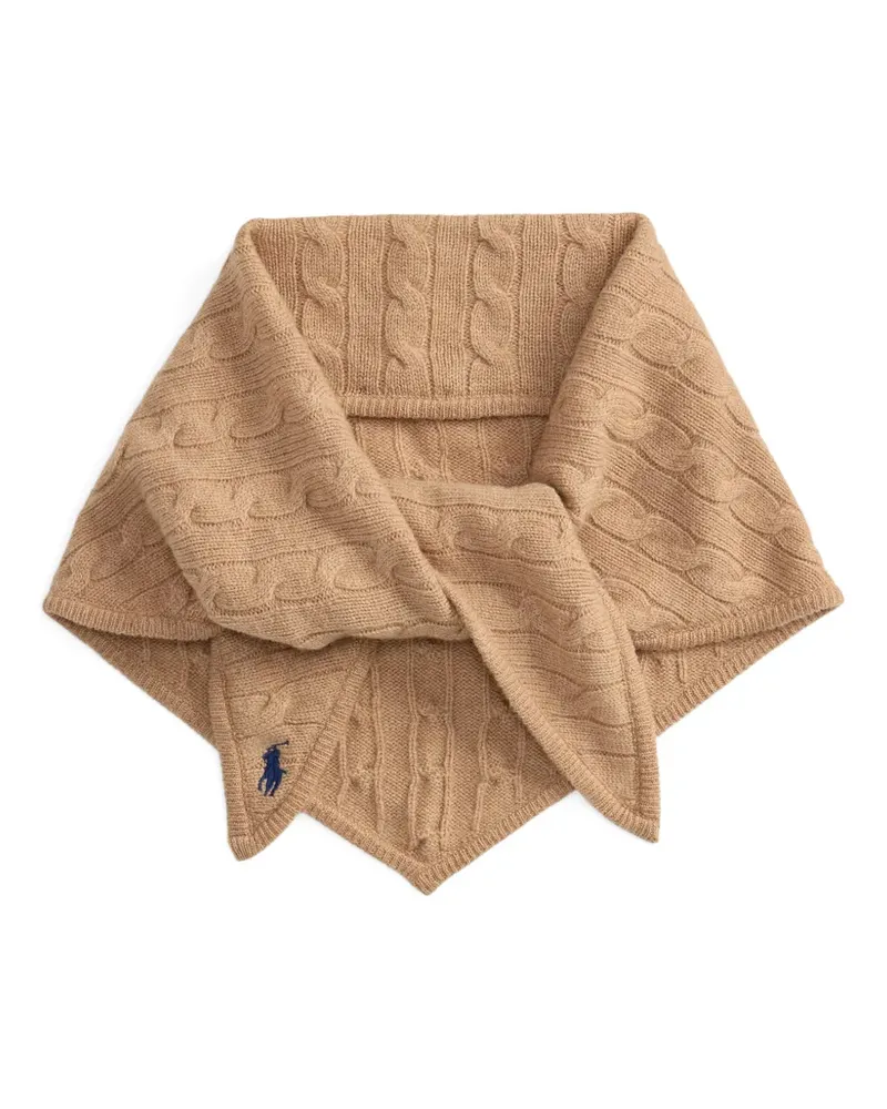 Ralph Lauren Schal mit Zopfmuster - Nude Nude