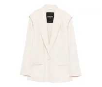 Oversized-Blazer mit Schnürung - Nude