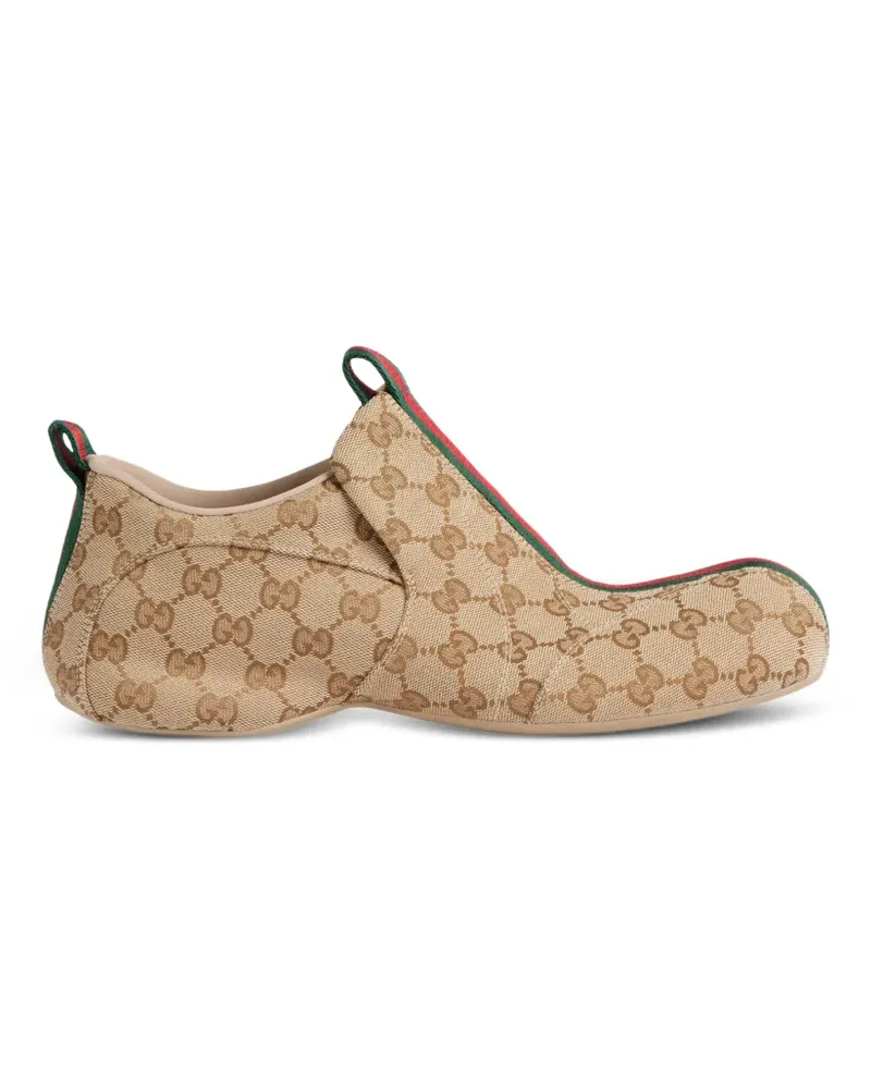 Gucci Sneakers mit GG Supreme-Webstreifen - Nude Nude
