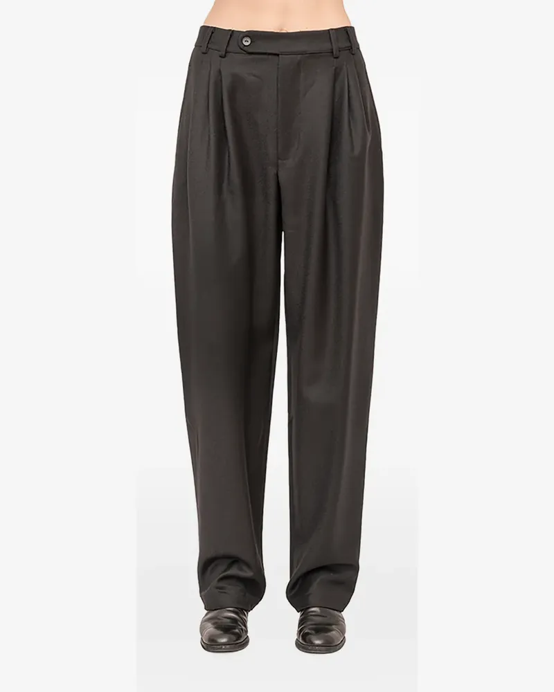 Andrea Ya'aqov Bundfaltenhose mit Gürtel - Schwarz Schwarz