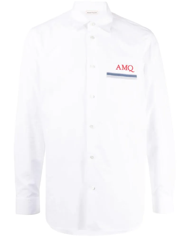 Alexander McQueen Hemd mit Monogramm - Weiß Weiß