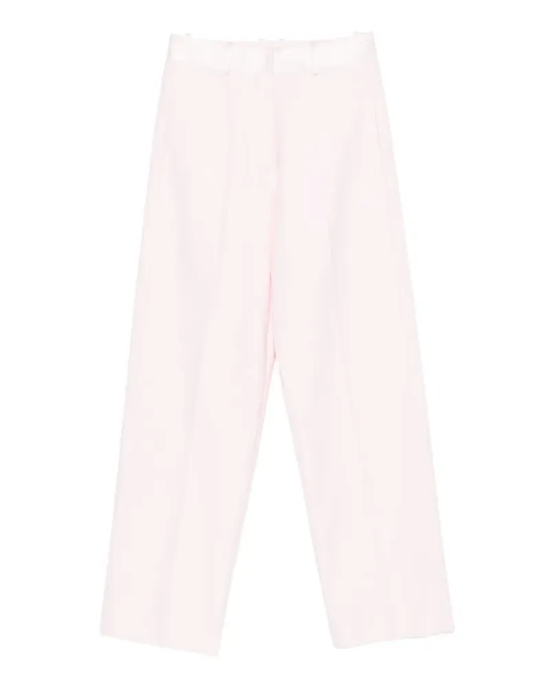 forte_forte pressed-crease trousers - Rosa Rosa