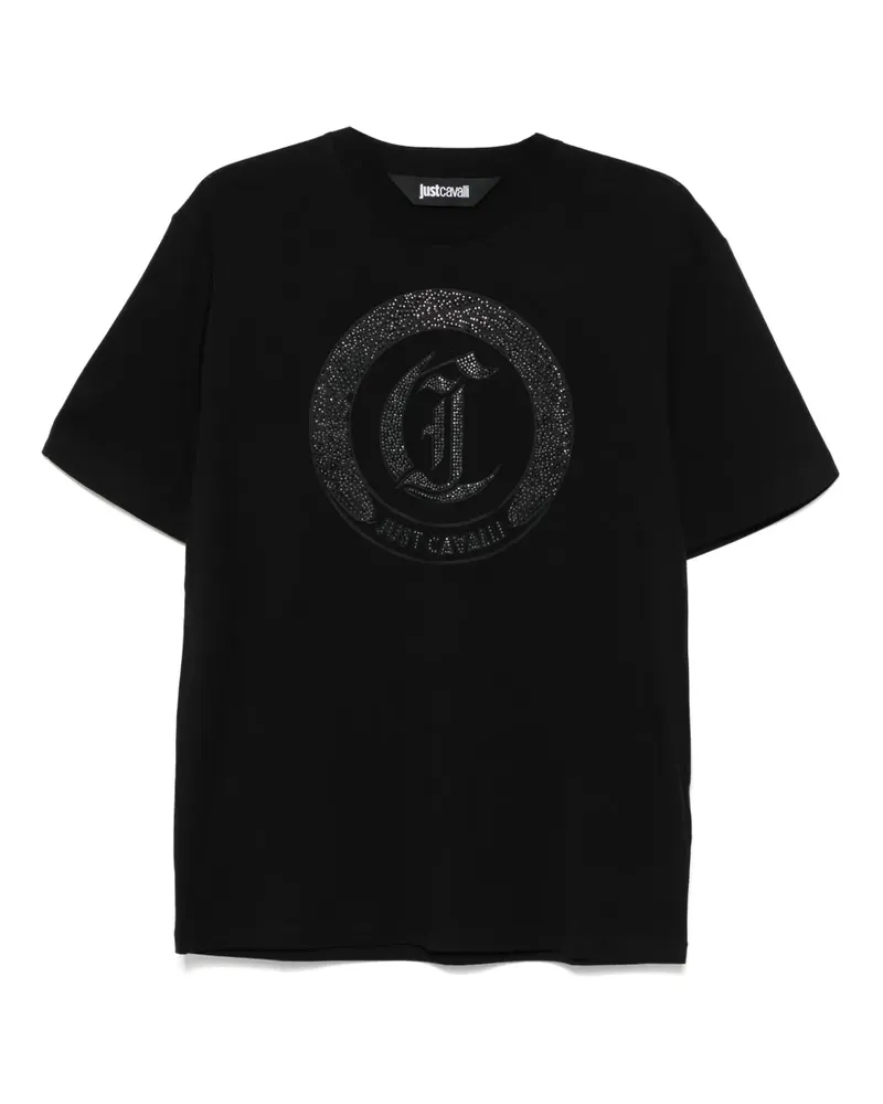 Just Cavalli T-Shirt mit Nieten - Schwarz Schwarz