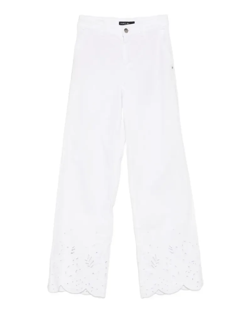 Marc Cain Straight-Leg-Jeans mit Wellensaum - Weiß Weiß