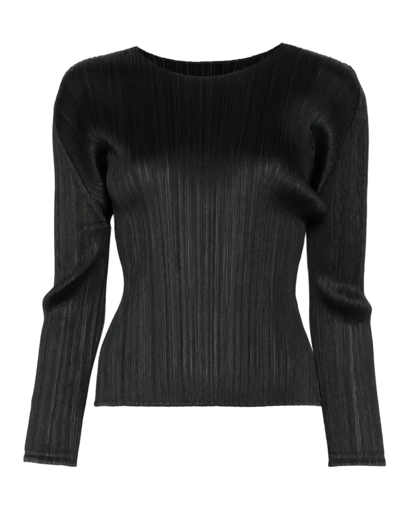 Issey Miyake pleated top - Schwarz Schwarz