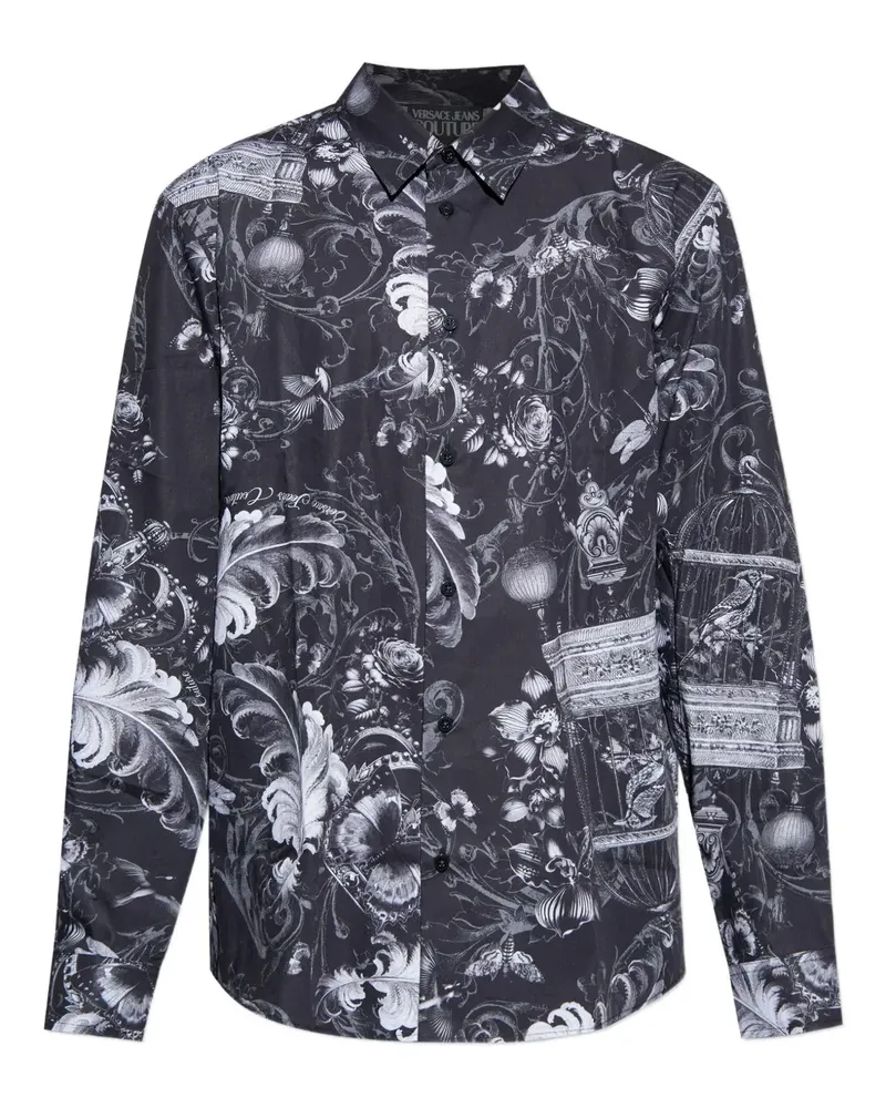 Versace Jeans Hemd mit Print - Schwarz Schwarz