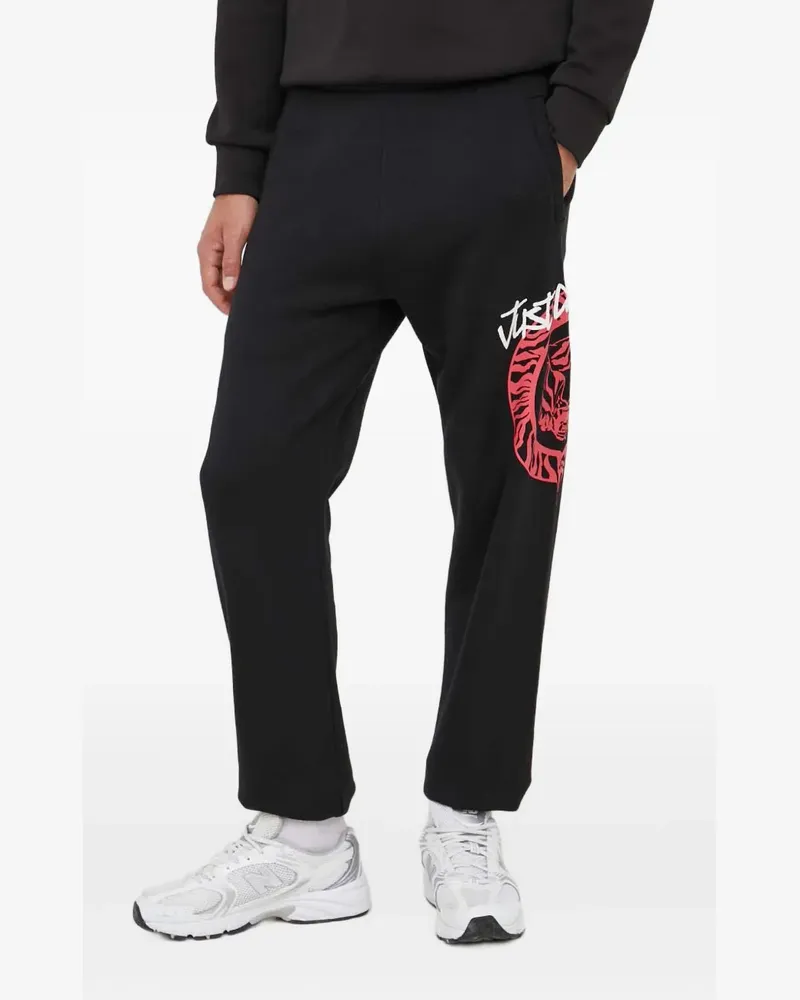 Just Cavalli Jogginghose mit grafischem Tiger - Schwarz Schwarz