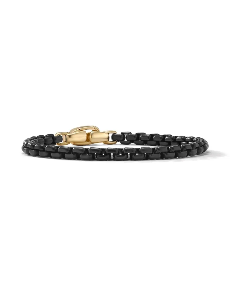 David Yurman 14kt Gelbgold-Venezianer-Kettenarmband 5mm - Schwarz Schwarz