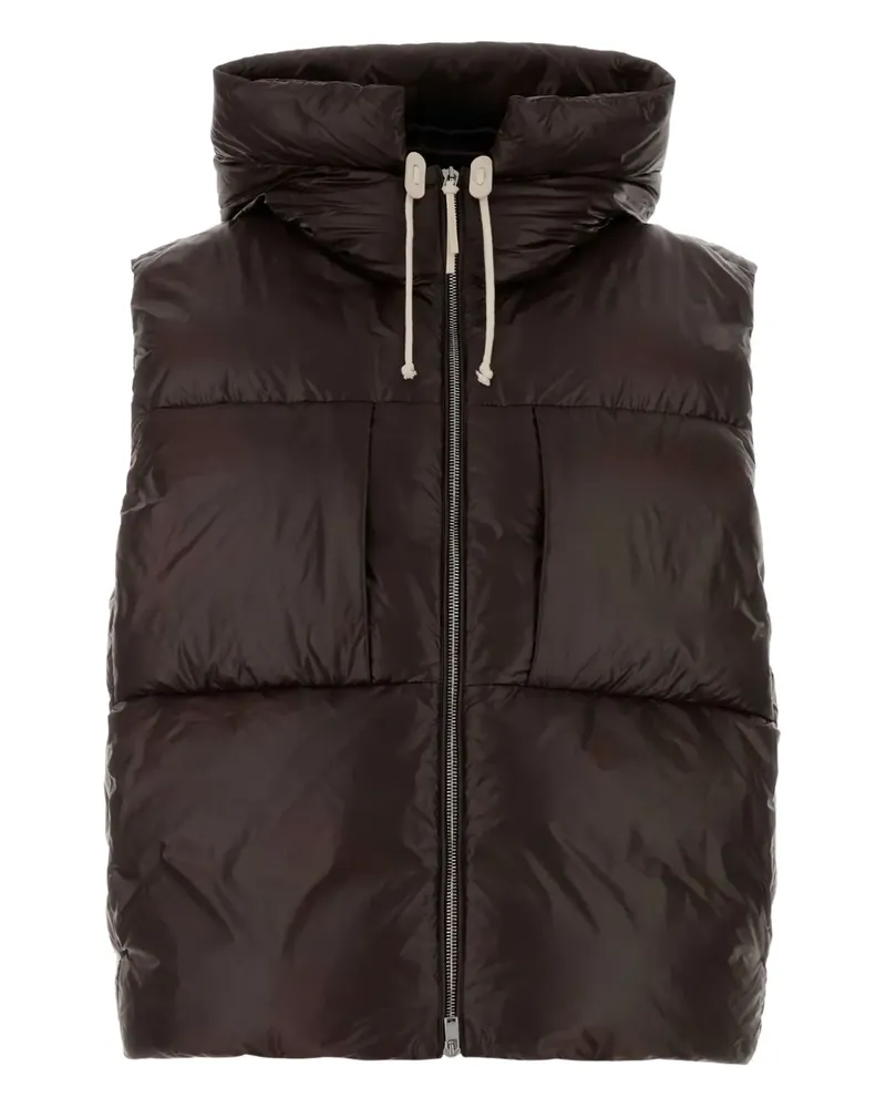 Jil Sander hooded quilted gilet - Braun Braun