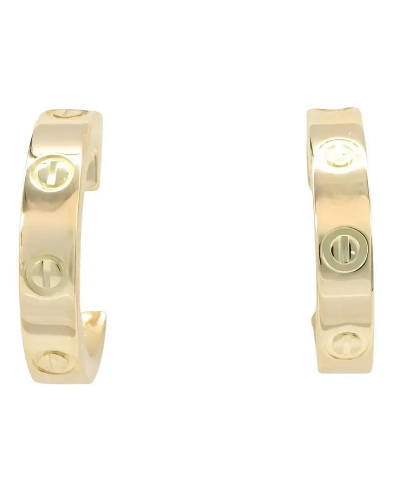Cartier 2010s mini Love motif earrings - Gold Gold