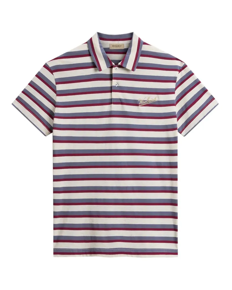 Woolrich striped cotton polo shirt - Weiß Weiß