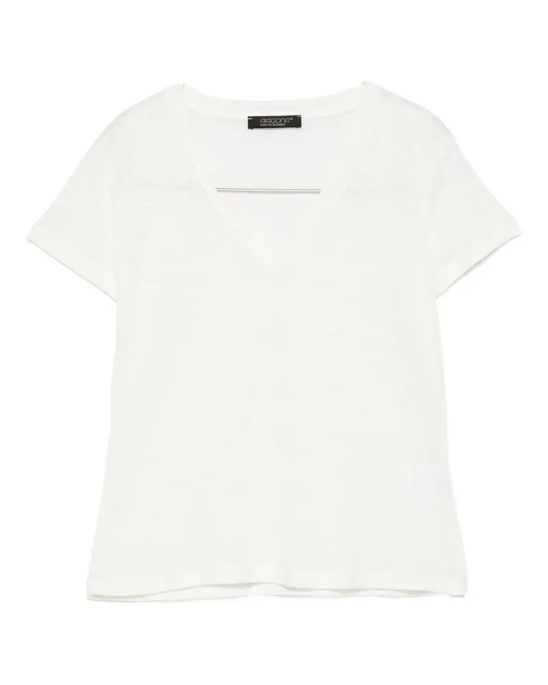 ARAGONA V-neck T-shirt - Weiß Weiß