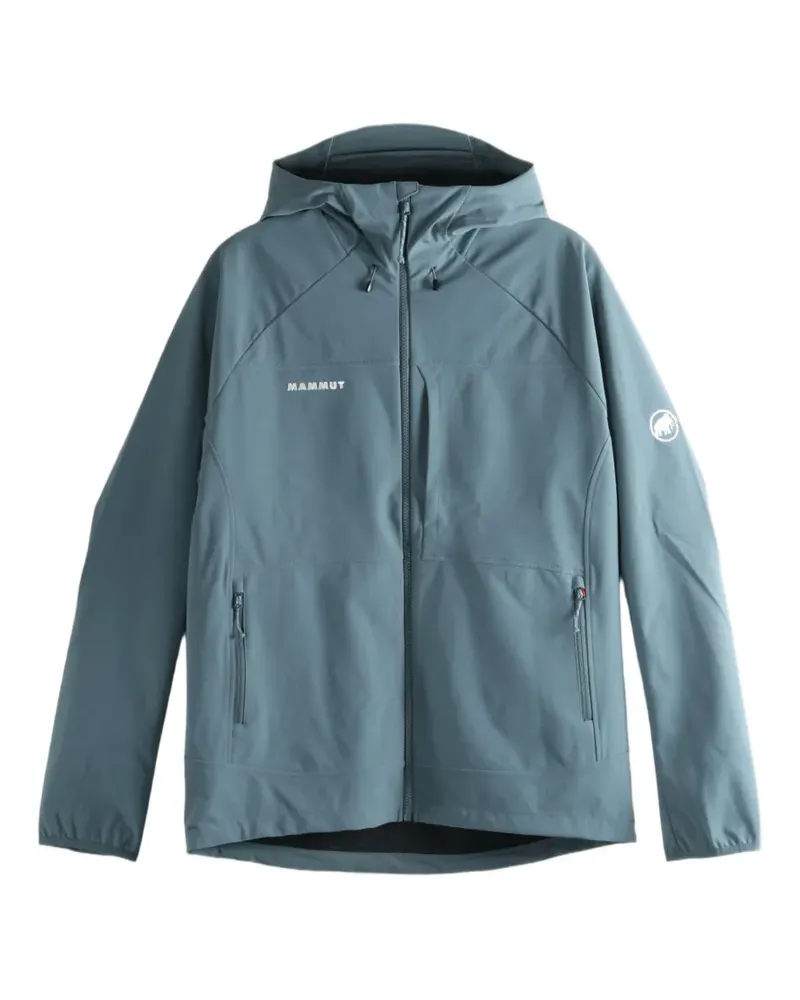 Mammut Kapuzenjacke mit Logo-Print - Blau Blau