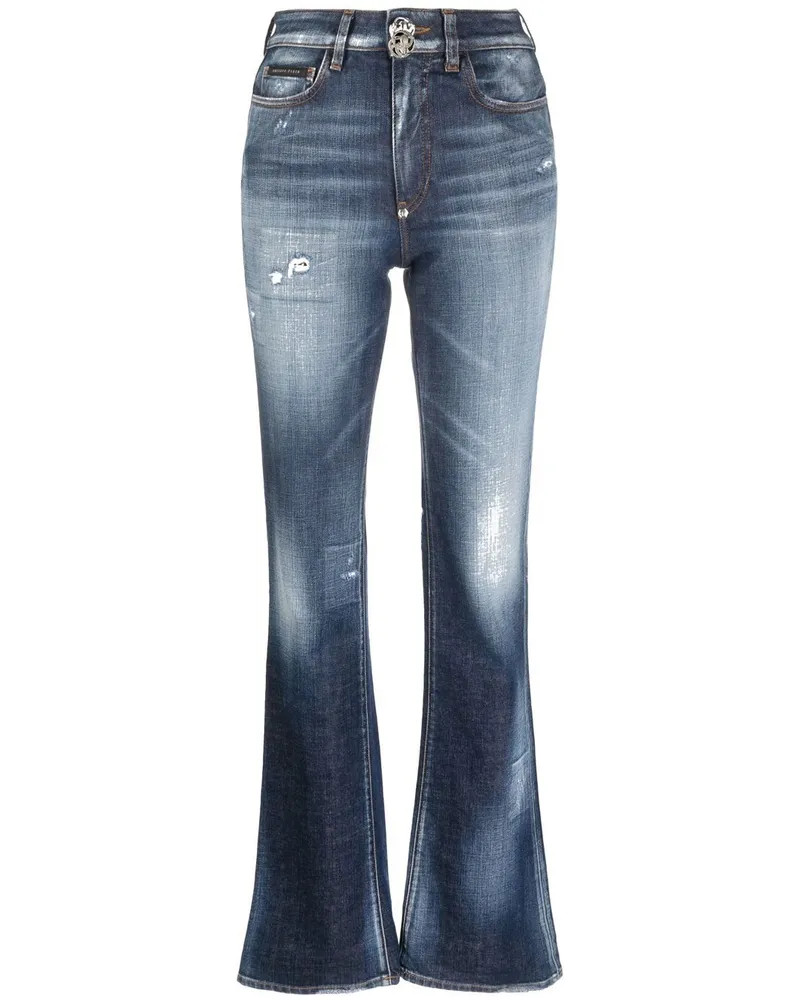 Philipp Plein Jeans im Distressed-Look - Blau Blau