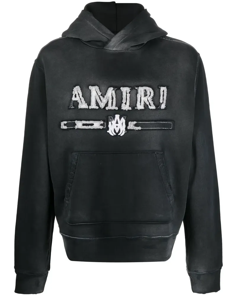 Amiri Ausgeblichener Hoodie - Schwarz Schwarz