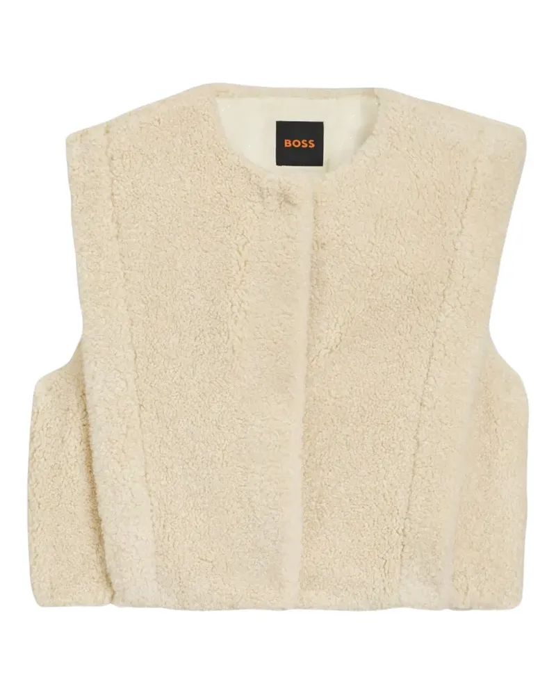HUGO BOSS Weste aus Plüsch - Nude Nude