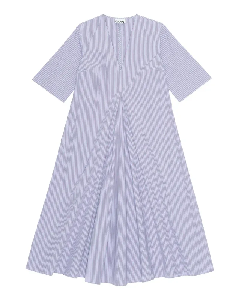 Ganni Gestreiftes Kleid - Violett Violett