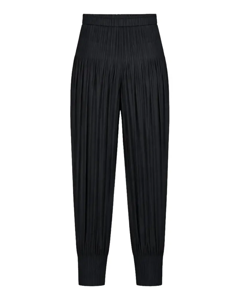 Issey Miyake pleated tapered trousers - Schwarz Schwarz