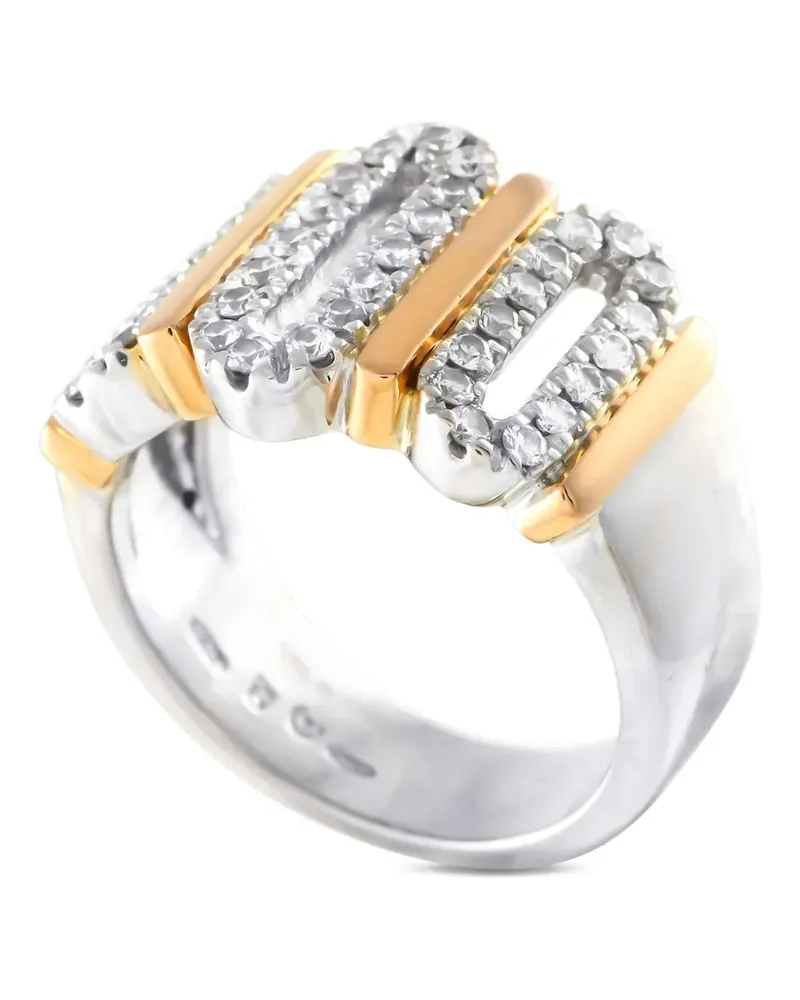 DAMIANI 18kt Weiß- und Gelbgoldring mit Diamanten - Silber Silber