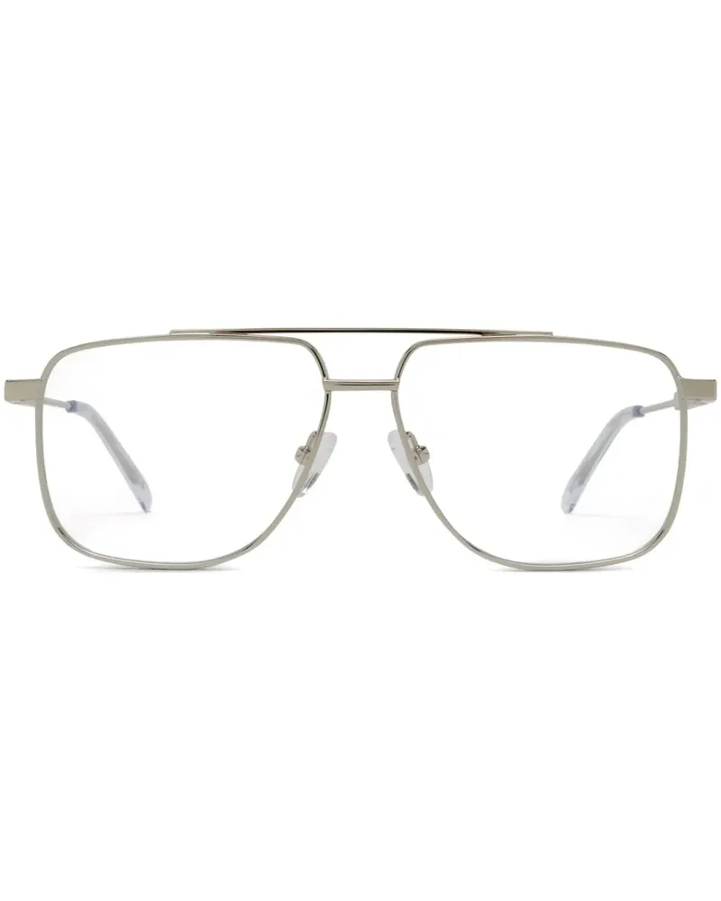 Alexander McQueen Brille mit Oversized-Gestell - Silber Silber