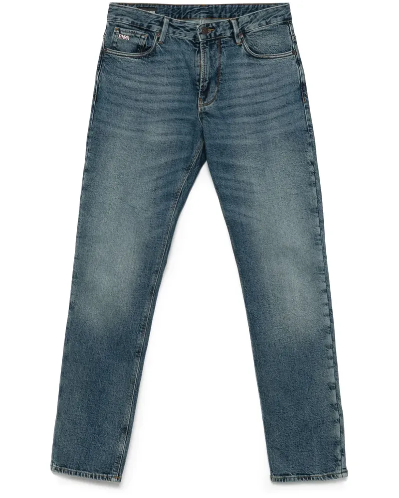 Emporio Armani Jeans mit Logo-Schild - Blau Blau